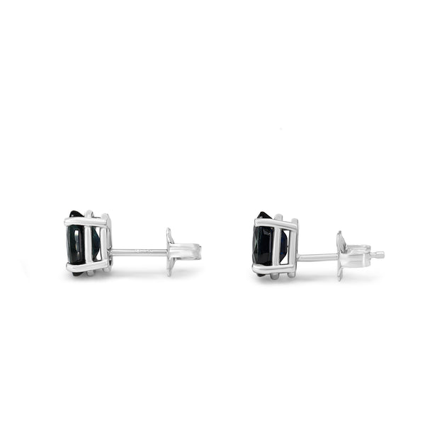 14ct White Gold Sapphire Stud Earrings