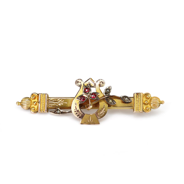 9ct Yellow Gold Antique Brooch
