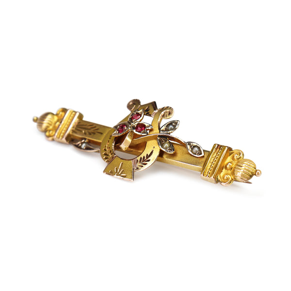9ct Yellow Gold Antique Brooch