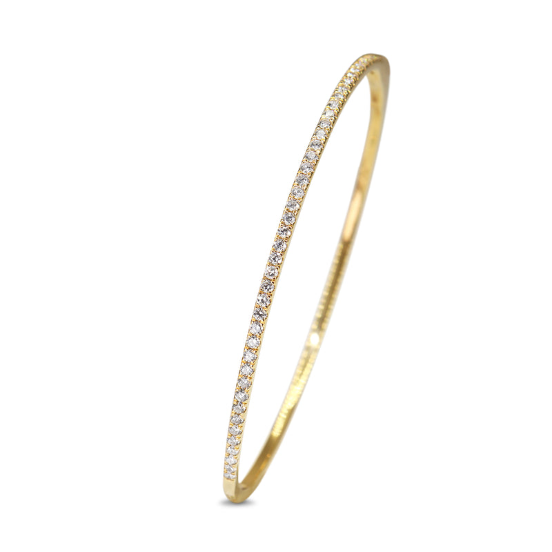 18ct Yellow Gold Fine Diamond Bangle