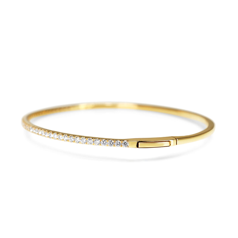 18ct Yellow Gold Fine Diamond Bangle