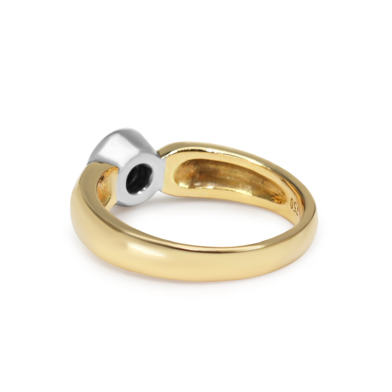 18ct Yellow and White Gold .20ct Diamond Bezel Ring