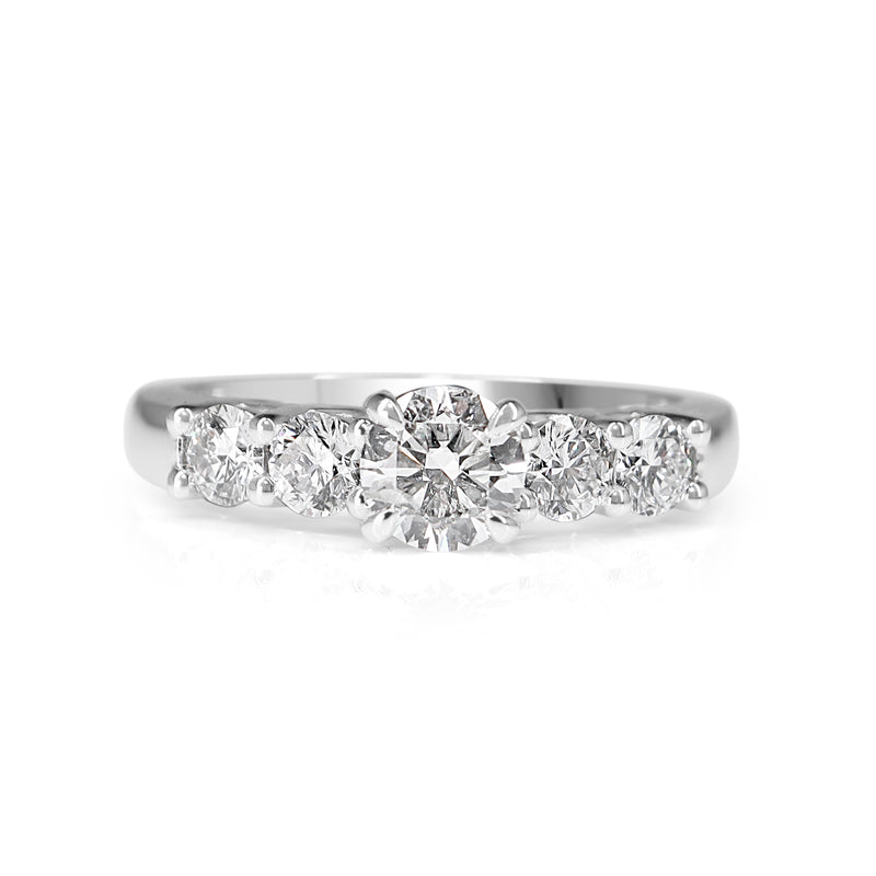18ct White Gold 5 Stone Diamond Ring