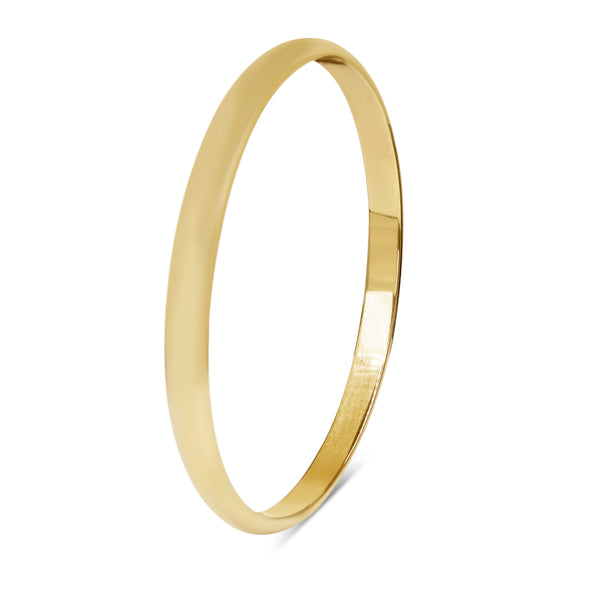 9ct Yellow Gold Solid Round Bangle