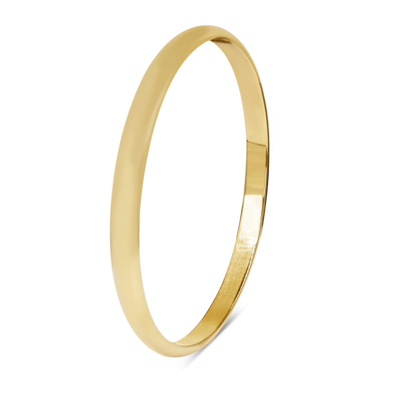 9ct Yellow Gold Solid Round Bangle