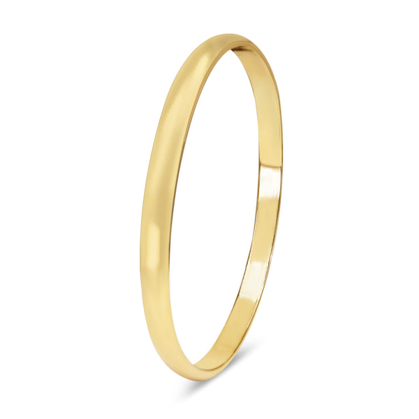 9ct Yellow Gold Solid Round Bangle