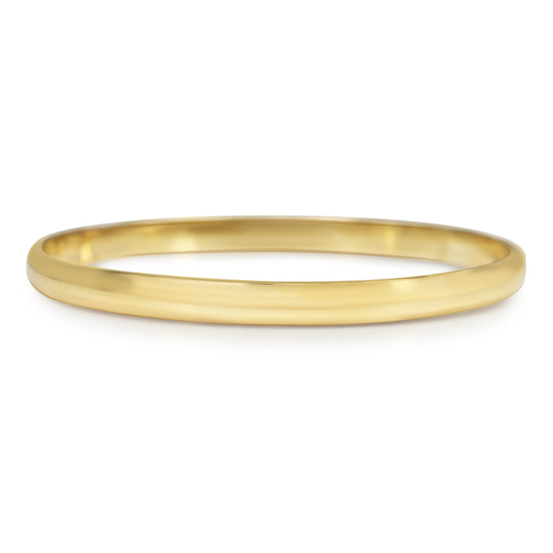 9ct Yellow Gold Solid Round Bangle