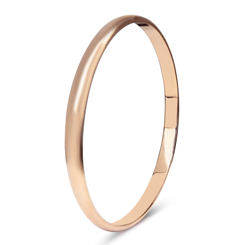 9ct Rose Gold Solid Round Bangle