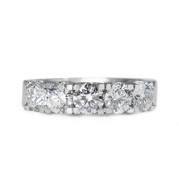 18ct White Gold 5 Stone Lab Grown Diamond Ring