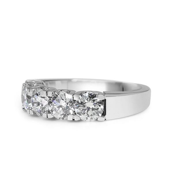 18ct White Gold 5 Stone Lab Grown Diamond Ring