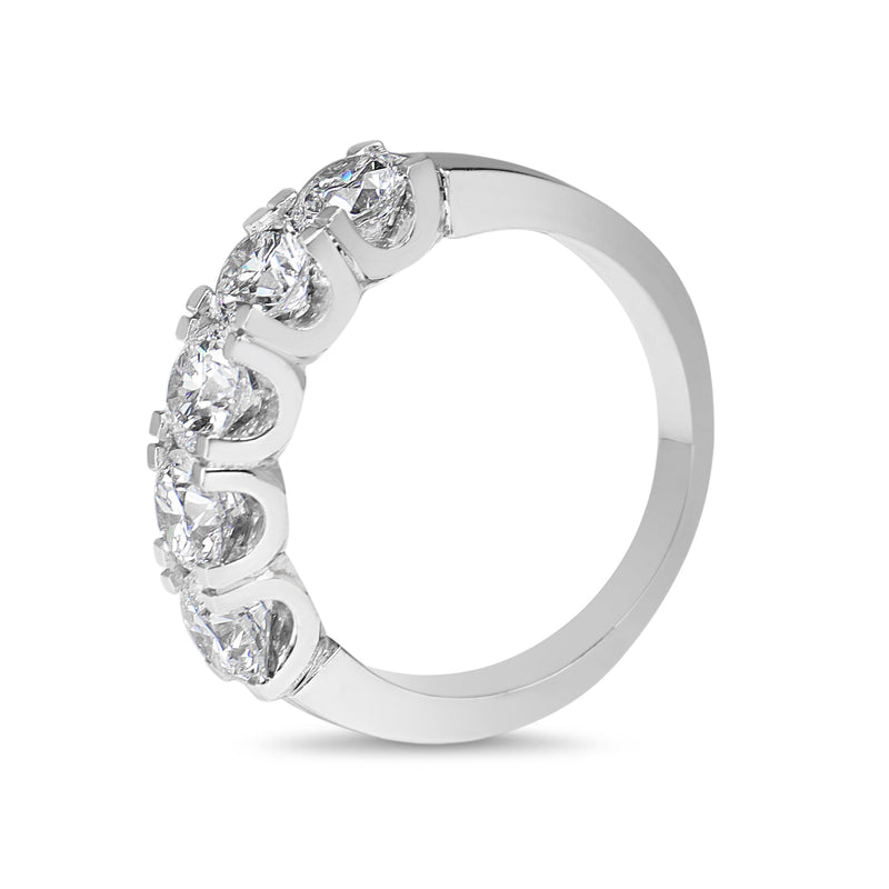 18ct White Gold 5 Stone Lab Grown Diamond Ring