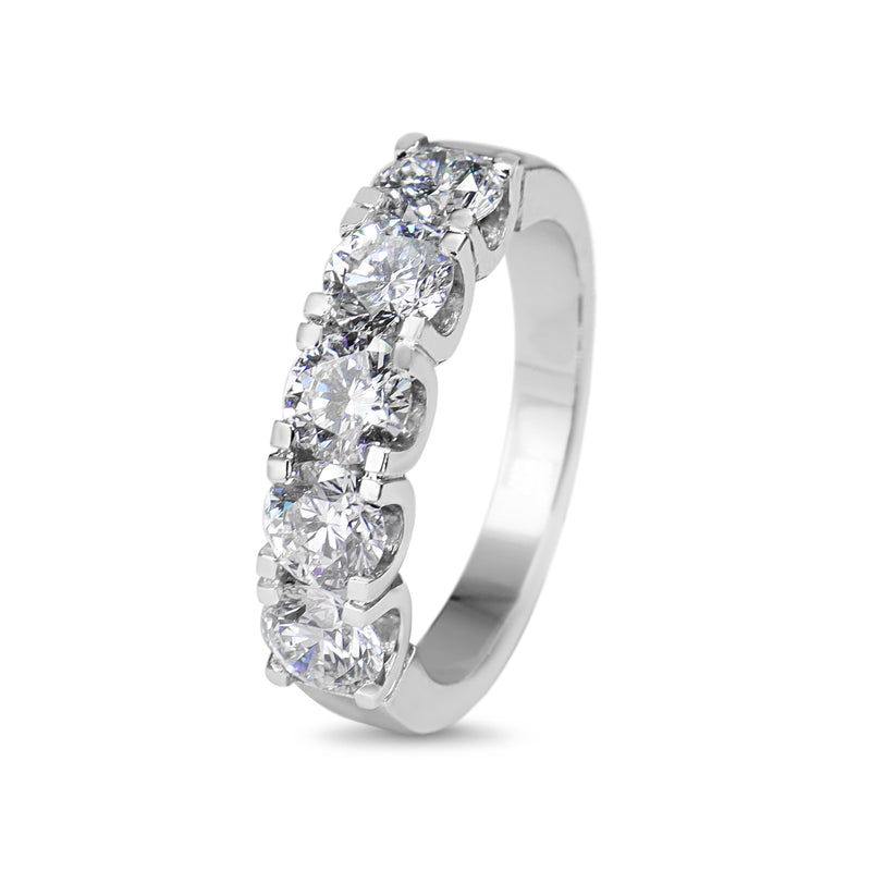 18ct White Gold 5 Stone Lab Grown Diamond Ring