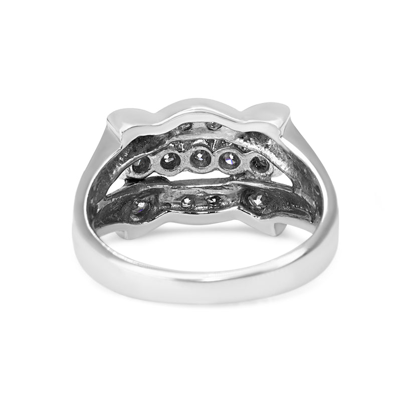 14ct White Gold Vintage Single Cut Diamond Ring