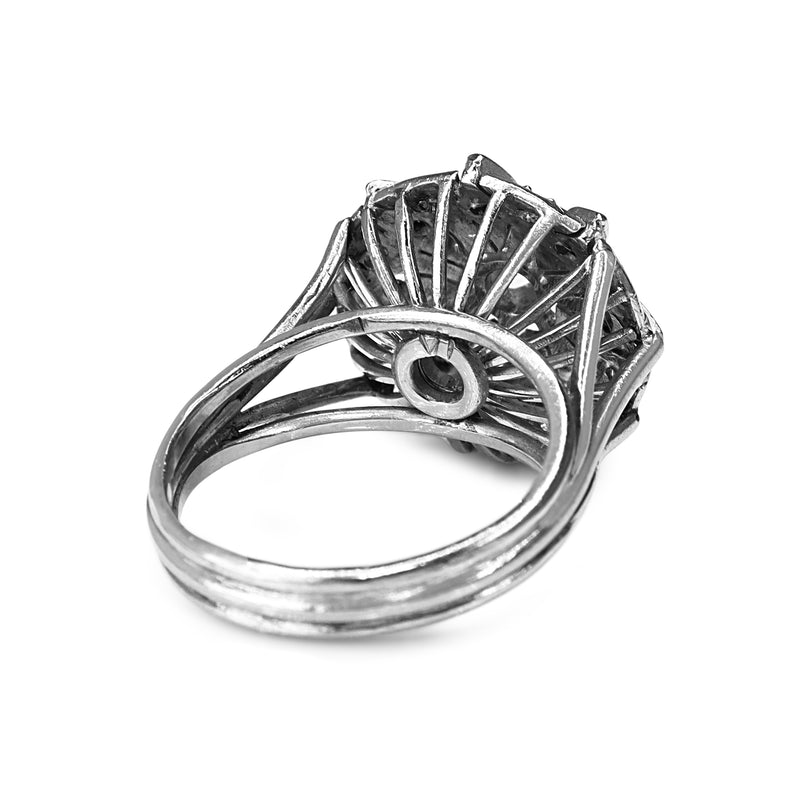 Palladium Vintage Diamond Cocktail Ring