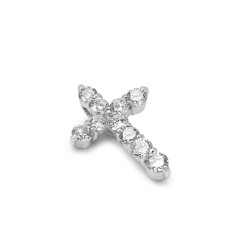 Platinum Diamond Cross Necklace