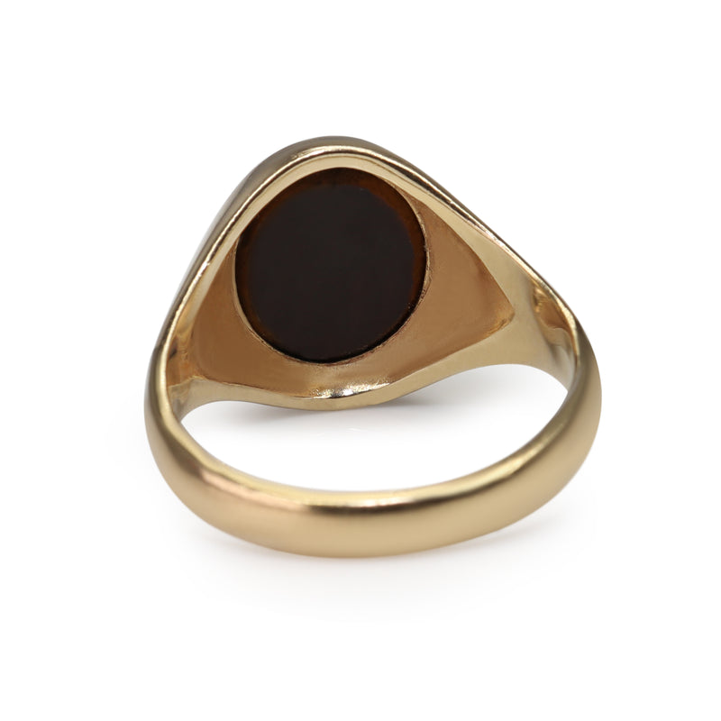9ct Yellow Gold Tiger Eye Signet Ring