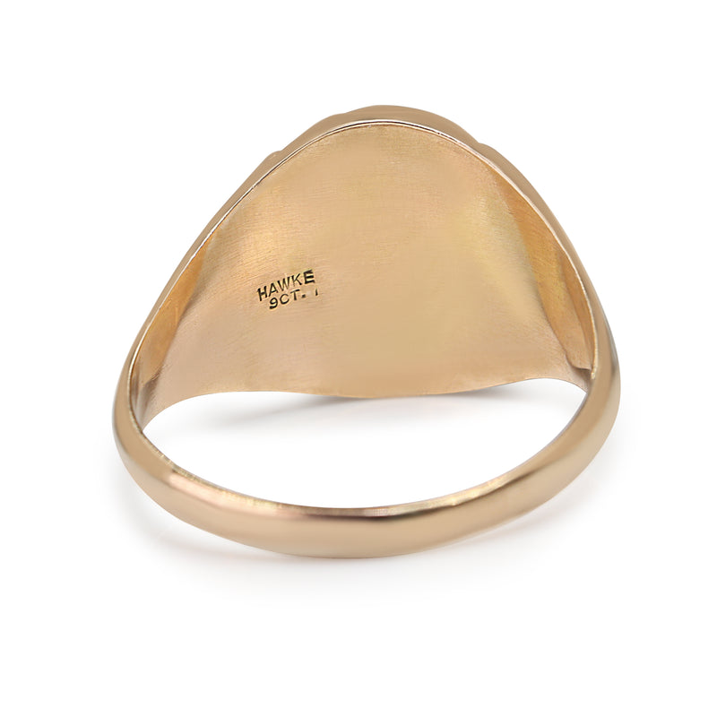 9ct Yellow Gold Onyx Vintage Signet Ring
