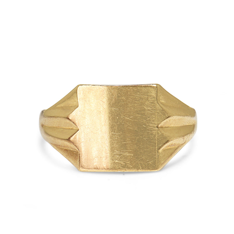 9ct Yellow Gold Vintage Square Signet Ring