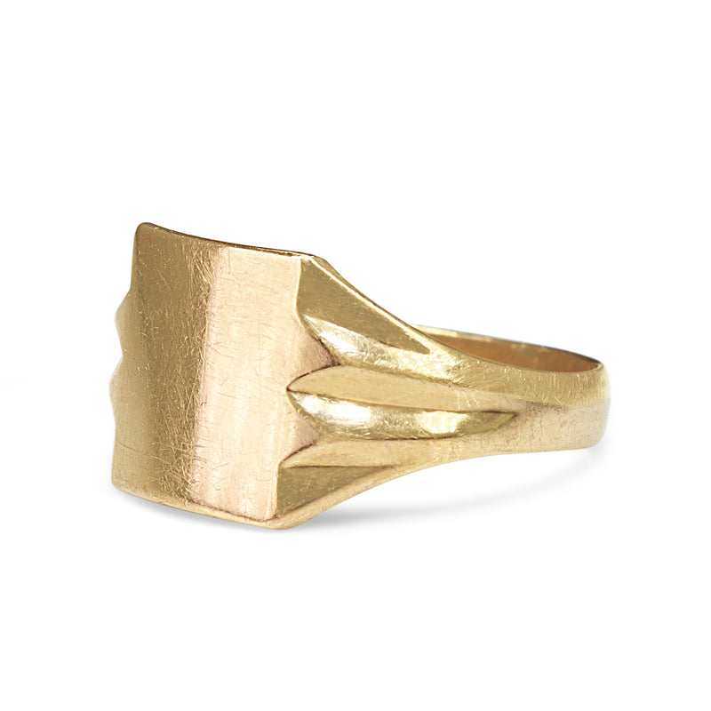 9ct Yellow Gold Vintage Square Signet Ring