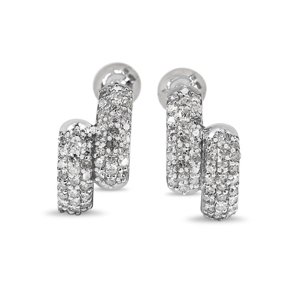 Platinum Pavé Diamond Earrings