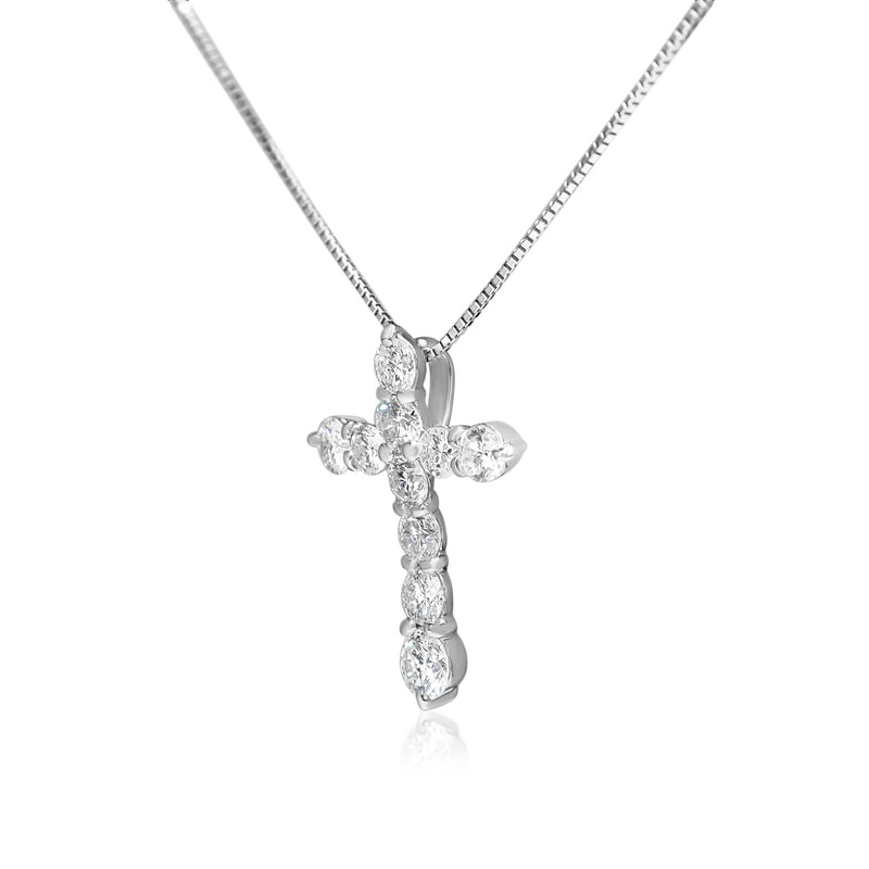 Platinum 2.00ct Diamond Cross Necklace
