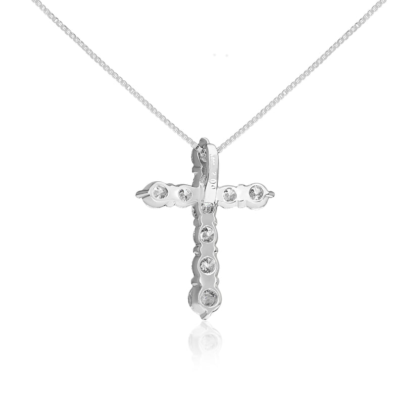 Platinum 2.00ct Diamond Cross Necklace