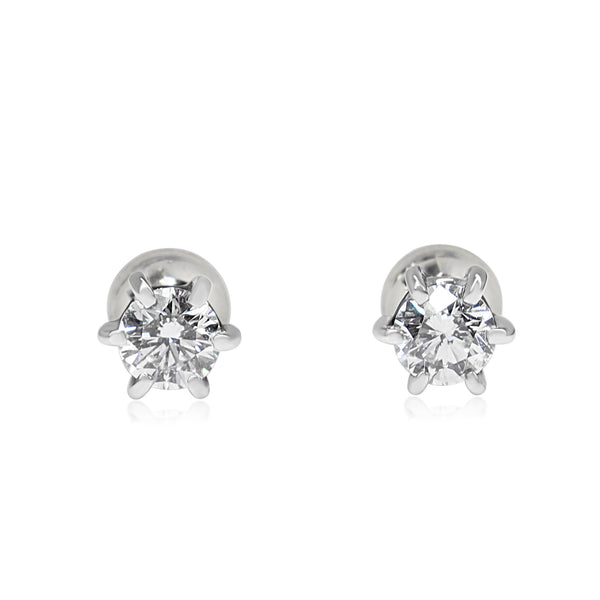 Platinum .82ct Diamond Stud Earrings