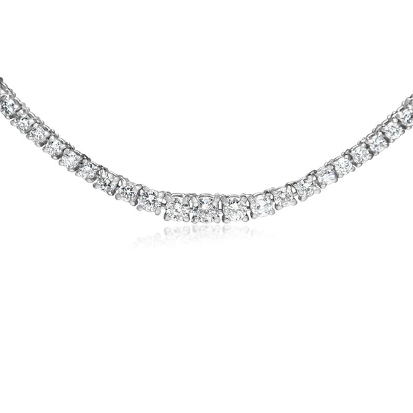 Platinum 5.00ct Diamond Tennis Necklace