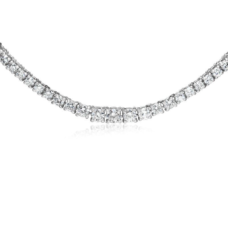 Platinum 5.00ct Diamond Tennis Necklace