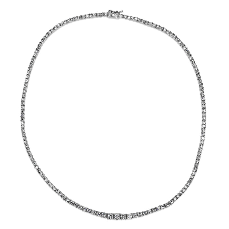 Platinum 5.00ct Diamond Tennis Necklace
