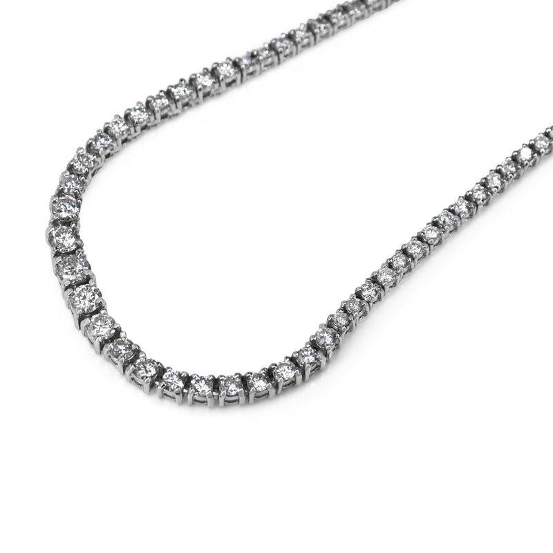 Platinum 5.00ct Diamond Tennis Necklace
