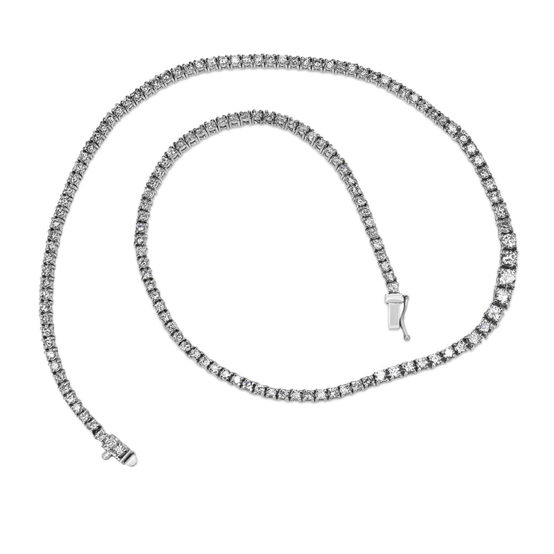 Platinum 5.00ct Diamond Tennis Necklace