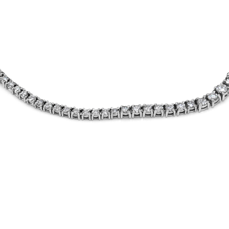 Platinum 5.00ct Diamond Tennis Necklace