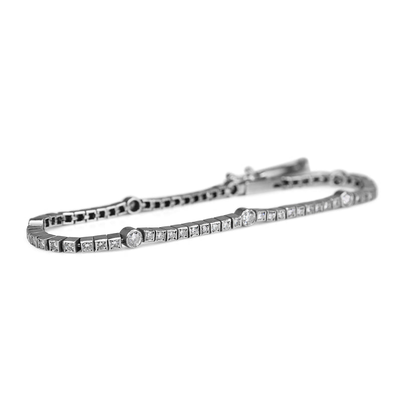 Platinum Vintage Diamond Tennis Bracelet