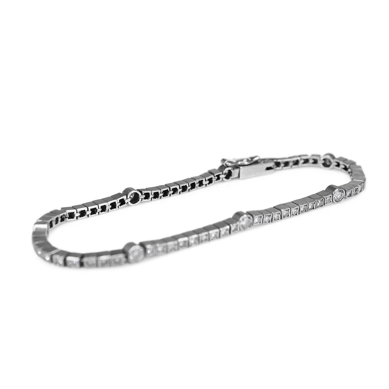 Platinum Vintage Diamond Tennis Bracelet