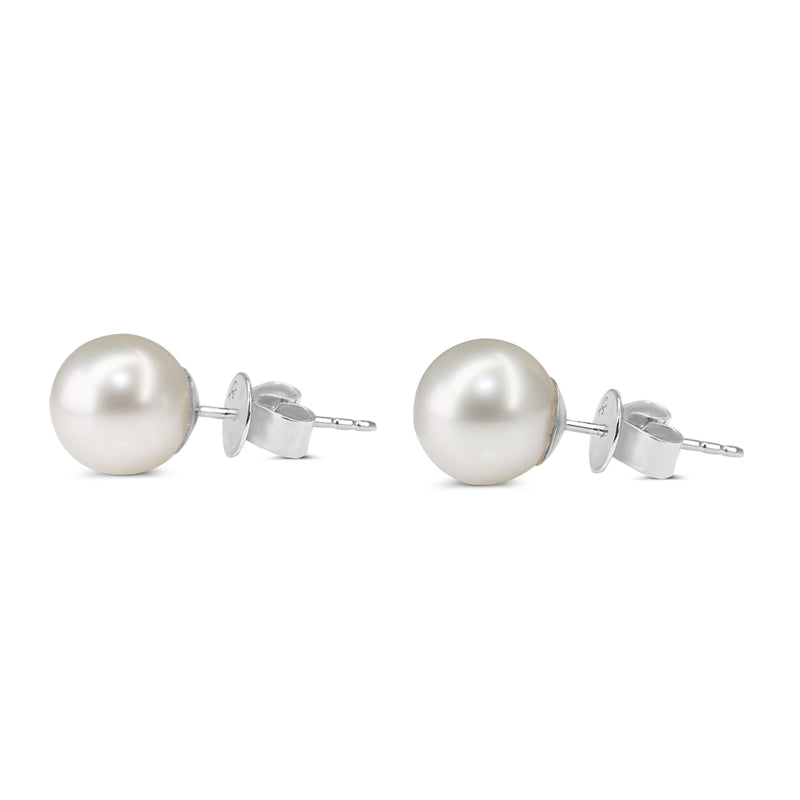18ct White Gold South Sea 10mm Pearl Stud Earrings