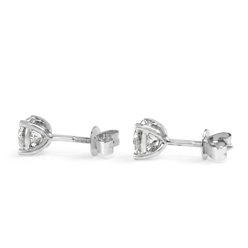 18ct White Gold 1.45ct Diamond Stud Earrings