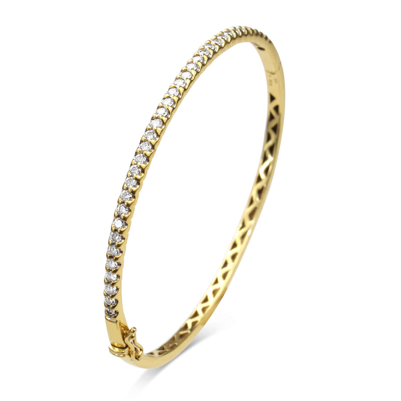 18ct Yellow Gold 1.00ct Diamond Bangle