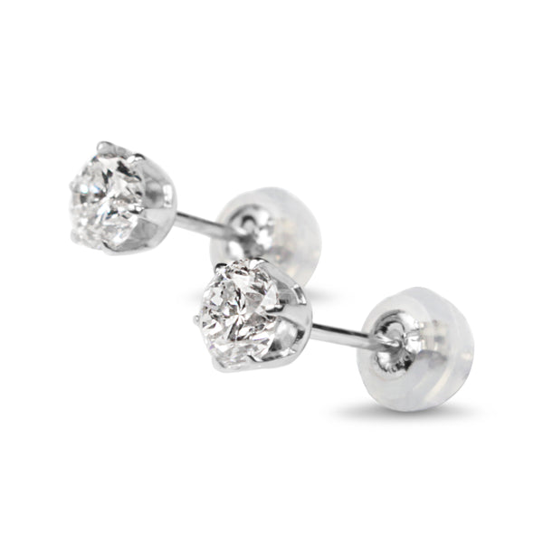 Platinum .70ct Diamond Stud Earrings