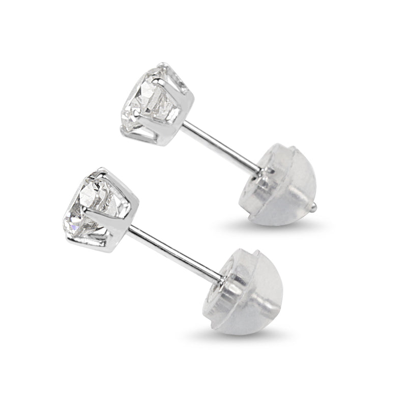 Platinum .70ct Diamond Stud Earrings
