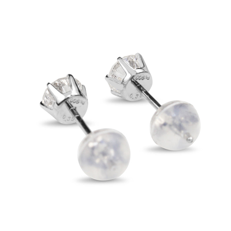 Platinum .70ct Diamond Stud Earrings