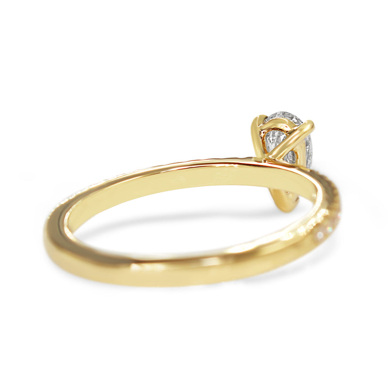 18ct Yellow Gold Pear Solitaire Diamond Ring