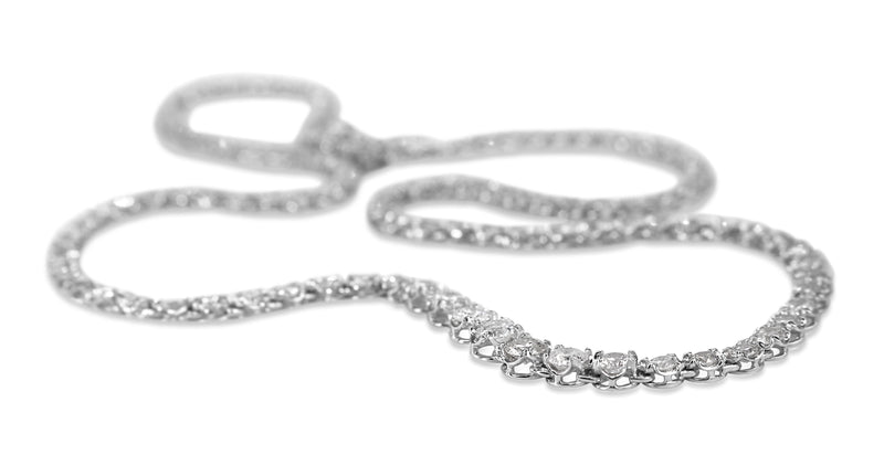 18ct White Gold Diamond Tennis Necklace