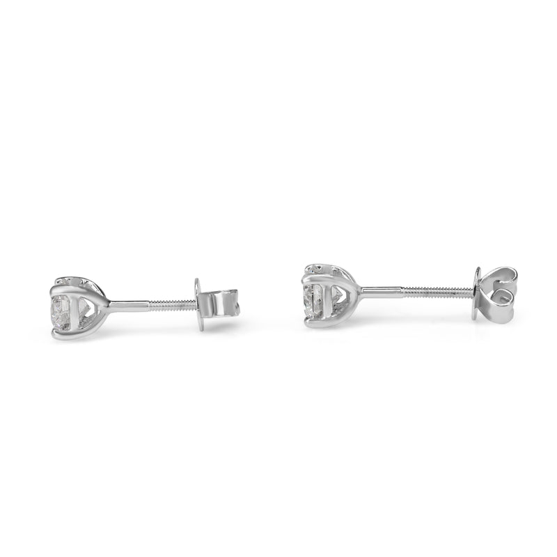 18ct White Gold 1.00ct Diamond Stud Earrings