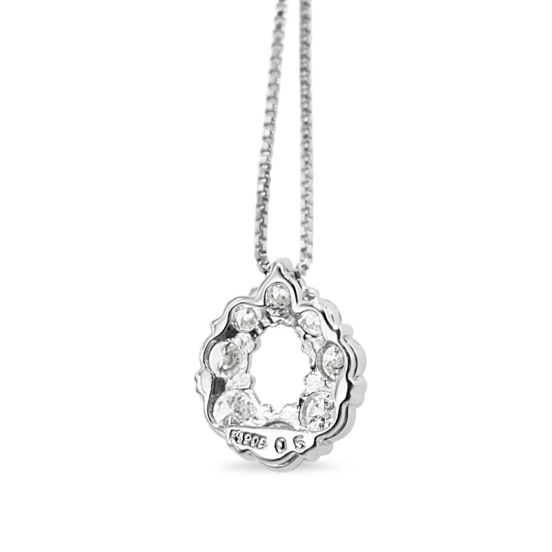 Platinum Diamond Pear Shaped Necklace