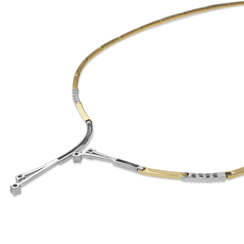 18ct Yellow and White Gold Diamond Collier Necklace