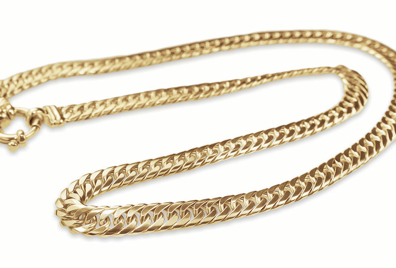 9ct Yellow Gold Flat Curb Link Chain Necklace