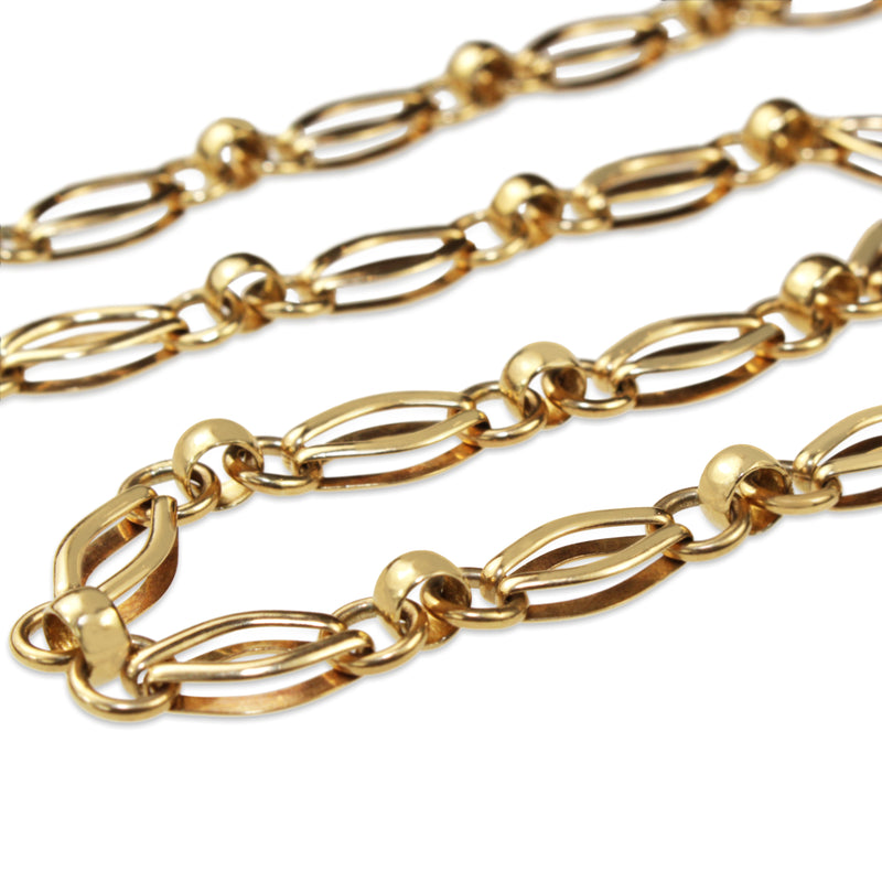 9ct Yellow Gold Fancy Link Chain Necklace