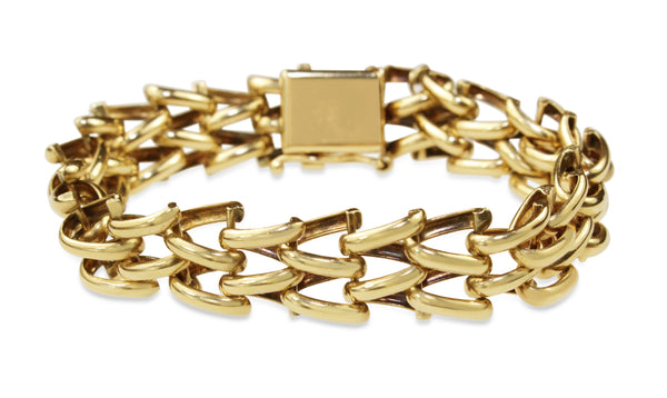 14ct Yellow Gold Fancy Link Vintage Bracelet
