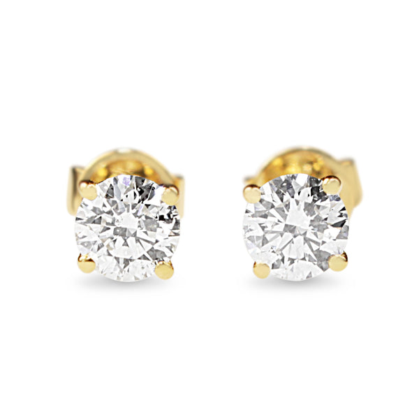 18ct Yellow Gold .60ct Diamond Stud Earrings